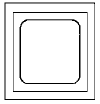 Caboose Window pkg(4) -- Square End