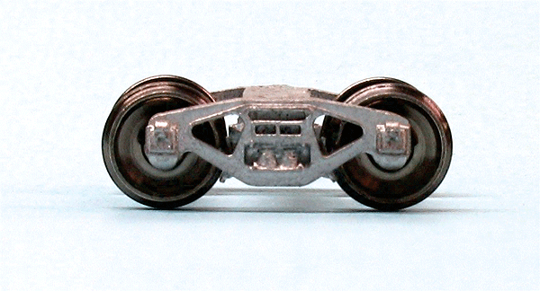 Kitbits Freight Car Trucks with Metal Sideframes & Wheels - 1 Pair -- Dalman Single-Level 5'6" Wheelbase