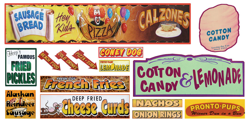 Carnival Sign Decals -- Set #5