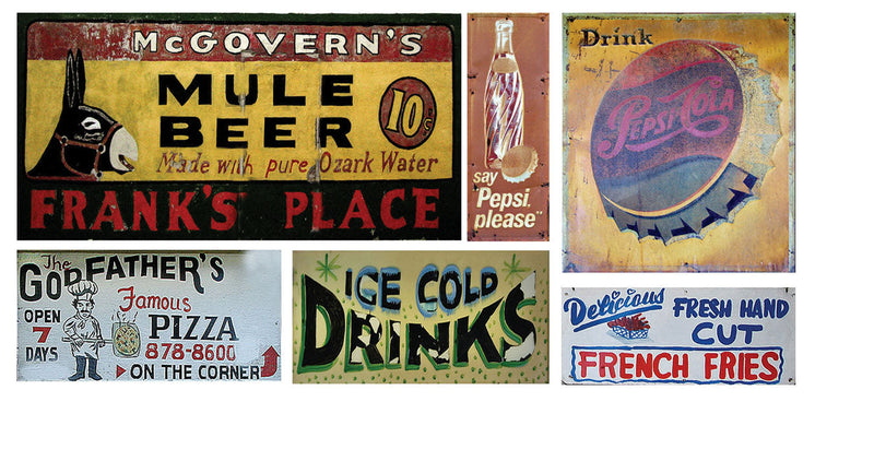 Food Sign Decals -- Set #2