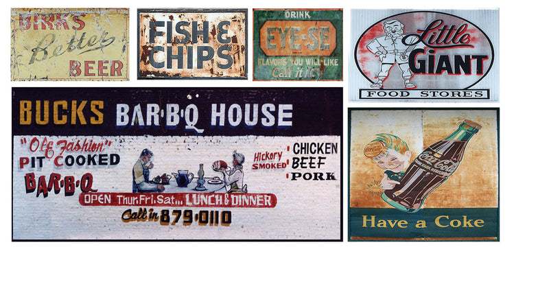 Food Sign Decals -- Set #4