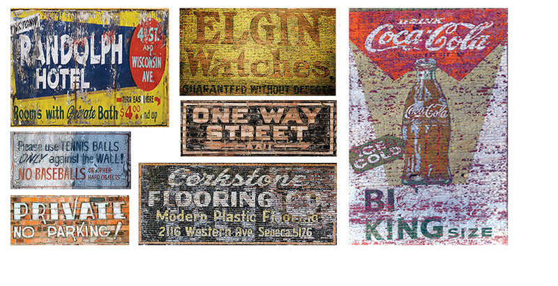 Ghost Sign Decals -- Set #1