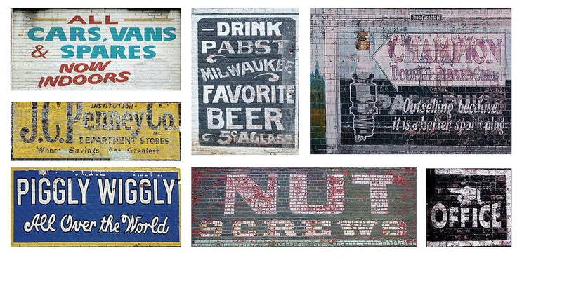 Ghost Sign Decals -- Set #3