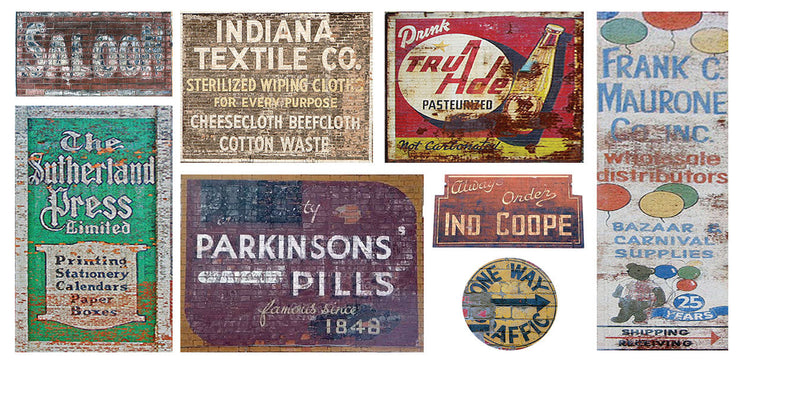 Ghost Sign Decals -- Set #12