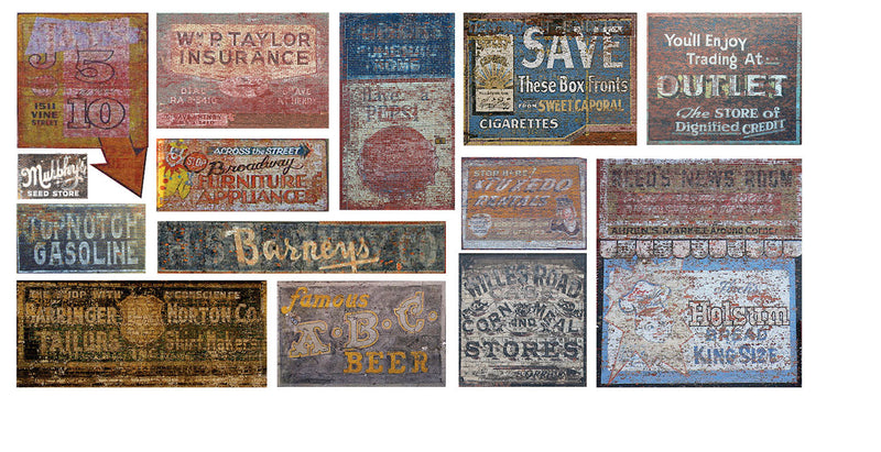 Ghost Sign Decals -- Set #32