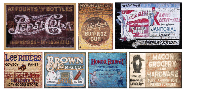 Ghost Sign Decals -- Set #46