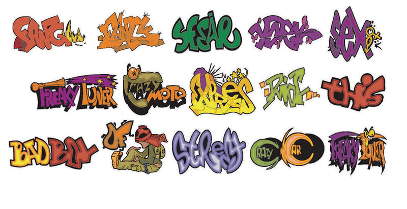 Graffiti Decals -- Set #4