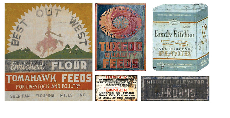 Feed & Seed Sign Decals -- Set #4