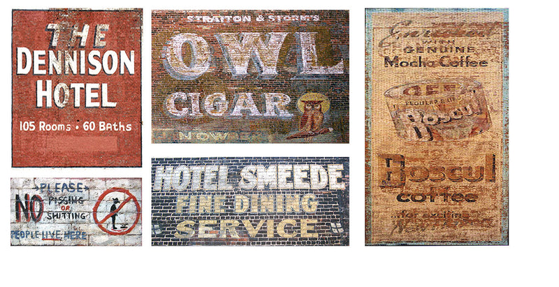 Ghost Sign Decals -- Set #2