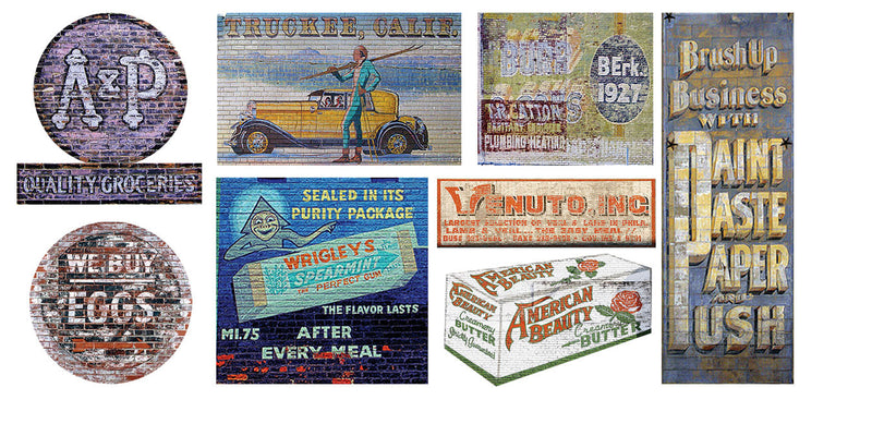 Ghost Sign Decals -- Set #11