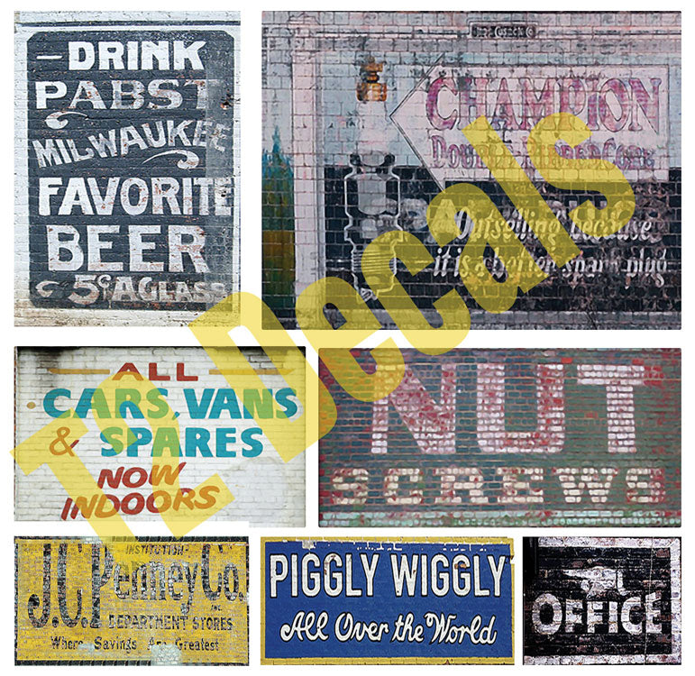 Ghost Sign Decals -- Set #3