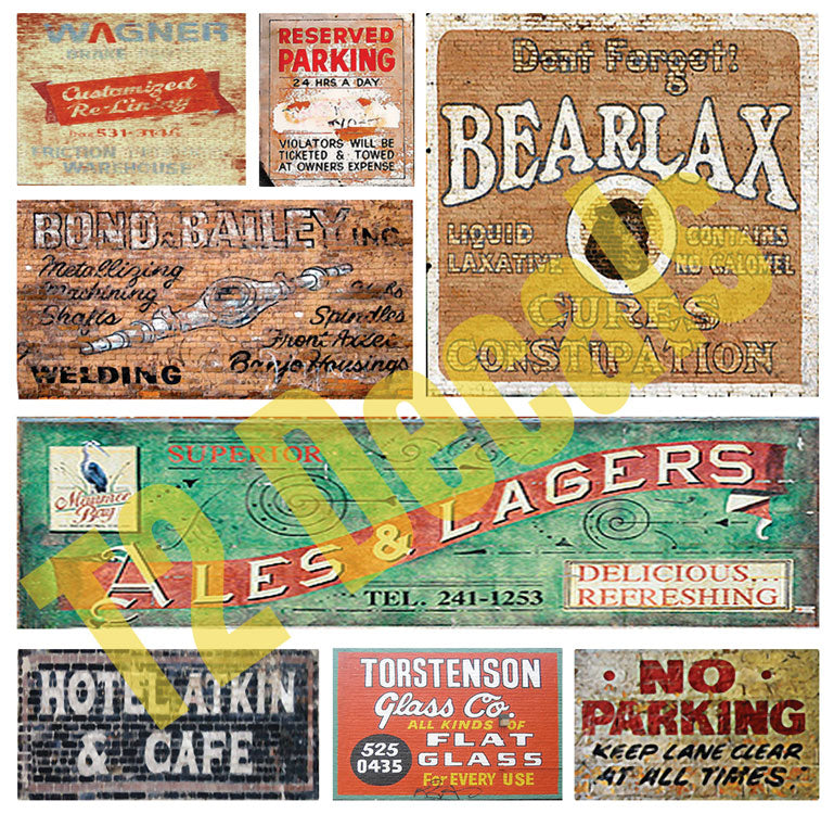 Ghost Sign Decals -- Set #6