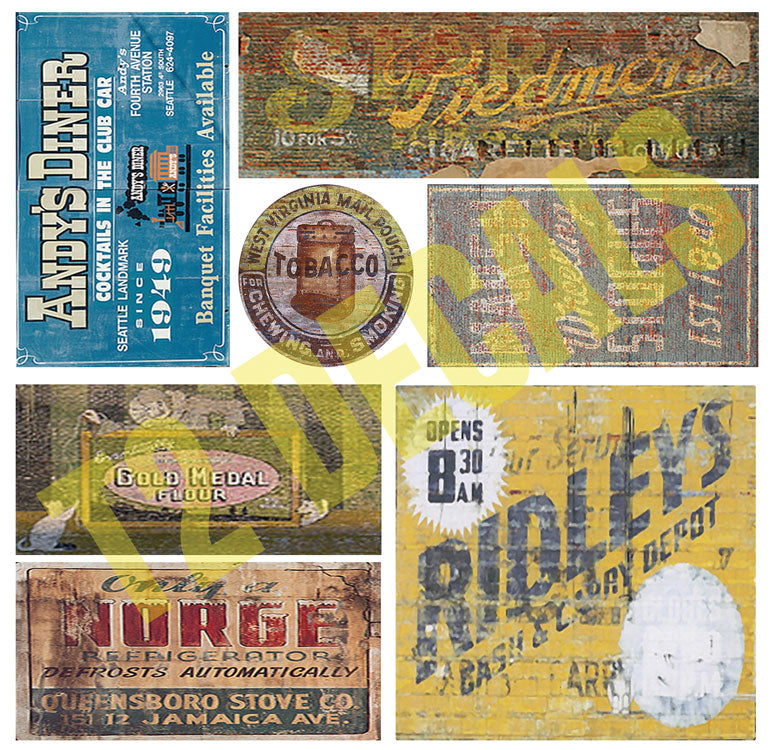 Ghost Sign Decals -- Set #25