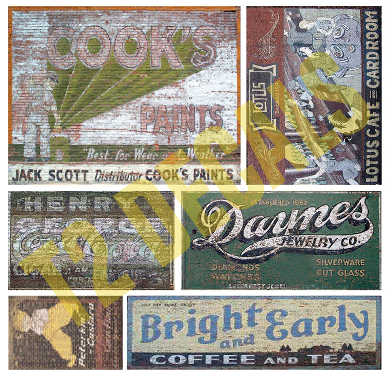 Ghost Sign Decals -- Set #28