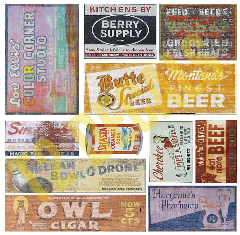 Ghost Sign Decals -- Set #29