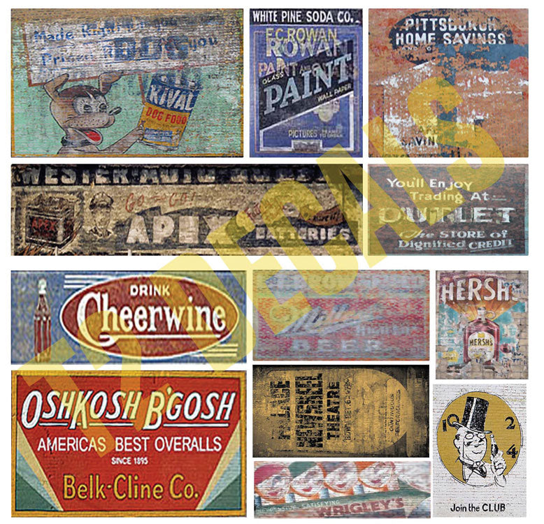 Ghost Sign Decals -- Set #30