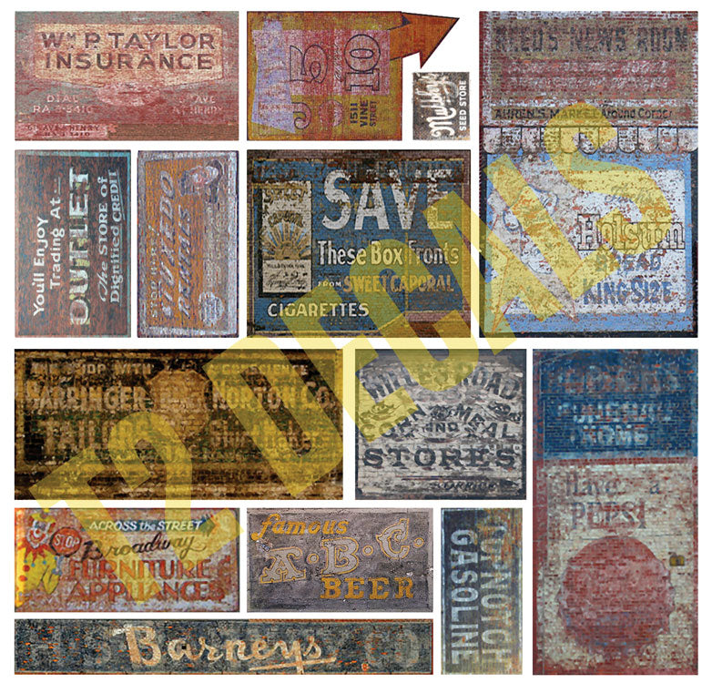 Ghost Sign Decals -- Set #32