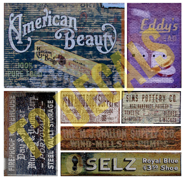 Ghost Sign Decals -- Set #38