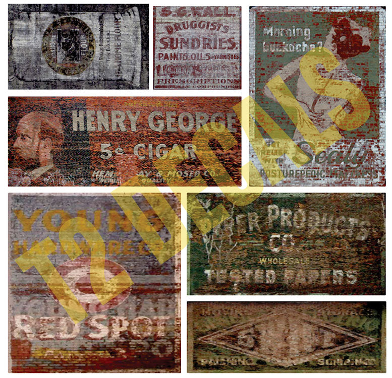 Ghost Sign Decals -- Set #40