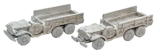 Military - US & Allies WWII - Heavy Trucks (Cast Metal Kits) pkg(2) -- Dodge 1.5-Ton Cargo/Personnel Carrier (Standard)