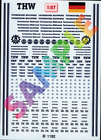 TL Decals - Modern German Civil Protection -- Technical Relief Services (THW) (New Design, Blue Markings)