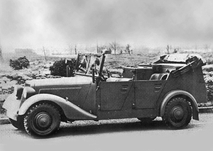 Former German Army WWII - Light Trucks/Staff Car -- Kfz 2/40 IPkw Infantry Troop Vehicle