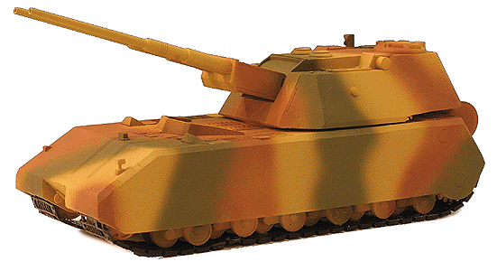 Former German Army WWII - Ultra-Heavy Tansk/Experimental (Resin) -- Porsche-Design Kpz Maus (Mouse) Anti-Aircraft Unit