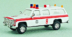 Chevrolet Suburban -- Airport Fire Department Ambulance (white, Red Stripe)
