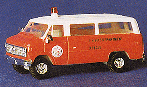 Chevrolet Ambulance - Emergency - Fire Vehicles -- County of Los Angeles Fire Department Rescue (red, White Top)