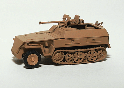 Former German Army WWII - SdKfz 250 Series Half-Tracks -- 250 Armored Pesonnel Carrier with Anti-Tank Gun