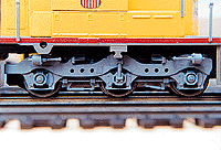 EMD HTC Side Frames with Exposed Roller Bearing Journals -- Fits Athearn 3 Axle, 6 Wheel Dash 2 Power Trucks