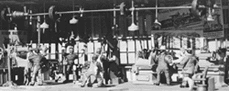 Overhead belt drive