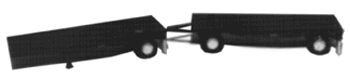 Trailers Only -- 24' Flatbed Doubles Set - Unpainted