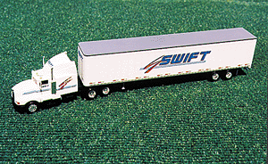 American Trucks - Tractor/Trailer - Kenworth T600 3-Axle Conventional -- w/Aerosleeper; 53' Dry Van Trailer Swift Transportation
