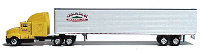 American Trucks - Tractor/Trailer - Kenworth T600 Conventional w/Aerosleeper -- w/53' Reefer Van Trailer Ozark Trucking