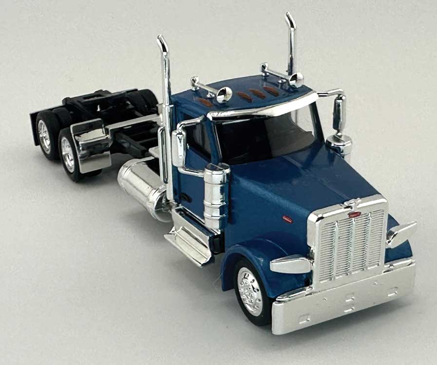 Peterbilt 589 2-Axle Day-Cab Semi Tractor - Assembled -- Metallic Blue-1