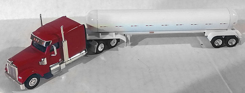 Coronado Mid-Roof Tractor w/Propane Tank Trailer - Assembled -- Red, White Tank w/White Fenders