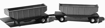 Trailers Only -- 24' Double Flatbeds w/Grain Hoppers (Painted)