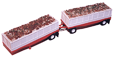 Trailers Only -- 24' Double Flatbeds w/Sugar Beet Box Loads