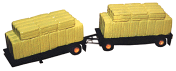 Trailers Only -- 24' Double Flatbeds w/Cotton Bale Loads (Painted)