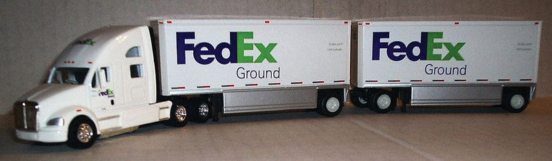 Kenworth T700 w/2 Drop-Deck Trailers - Assembled -- FedEx Ground