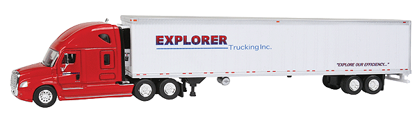 Cascadia Sleeper Cab w/53' Dry Van Trailer - Assembled -- Explorer