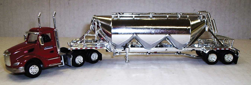Semi-Pneumatic Bulk Trailer - Assembled -- Painted, Unlettered (chrome)