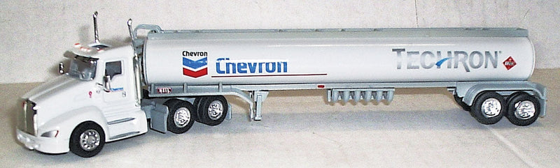Kenworth T660 Day-Cab Tractor w/Heil Gas Tanker - Assembled -- Chevron (white, gray, red, blue)