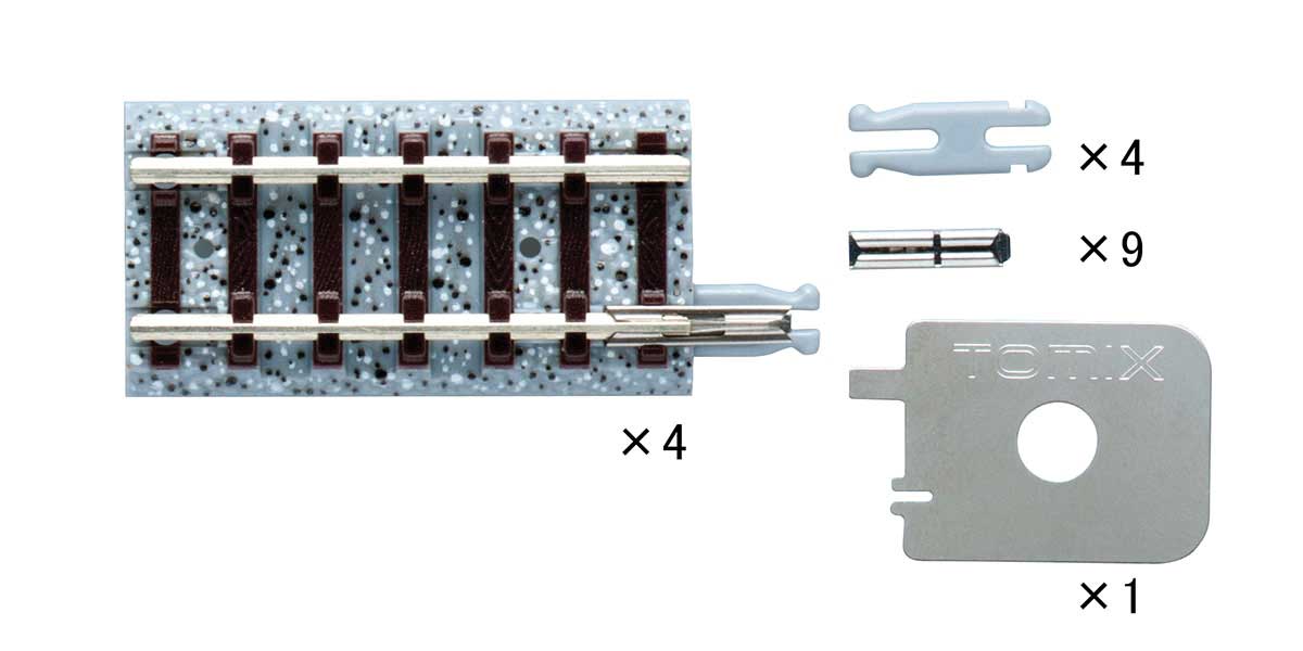 Joint Track w/Wood Ties S35-J - Fine Track -- Adapts Fine Track to Conventional Track, 1-3/8" 35mm pkg(4)