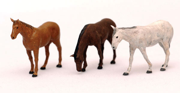 Horses pkg(3) -- 1 Each: Light Brown, Dark Brown, White