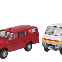 Commercial Vehicle Set -- Box Truck, Shell Fuel Truck, SUV & Station Waqon
