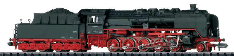 Steam Class 50 2-10-0 w/Box Tender & Wagner Smoke Deflectors - Sound & DCC -- German State Railroad DR (Era II, black, red)