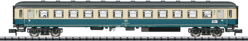 IC 611 Gutenberg Type Bm 235 2nd Class Compartment Car - Ready to Run - Minitr -- German Federal Railway (Era IV 1984; blue, ivory)