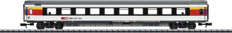 Type Apm EuroCity 1st Class Coach - Ready to Run - Minitrix -- Swiss Federal Railways SBB/CFF/FFS (Era VI 2018; black, white, red)